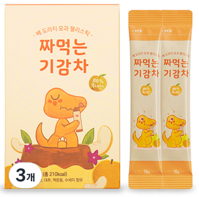 아동용 짜먹는 기감차 배도라지 모과 젤리스틱 15g x 10p, 혼합맛(모과/배/도라지), 150g, 3개