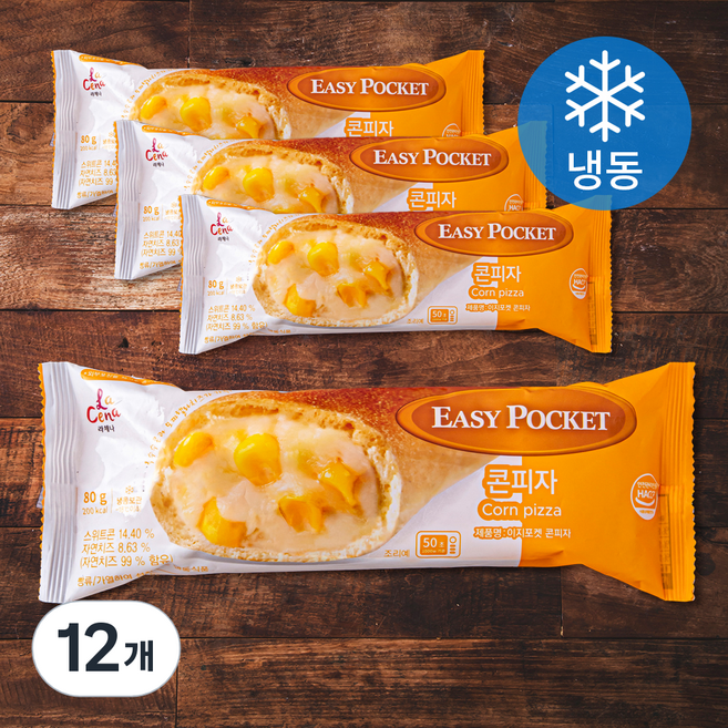 라체나 이지포켓 콘피자 (냉동), 80g, 1개입, 12개
