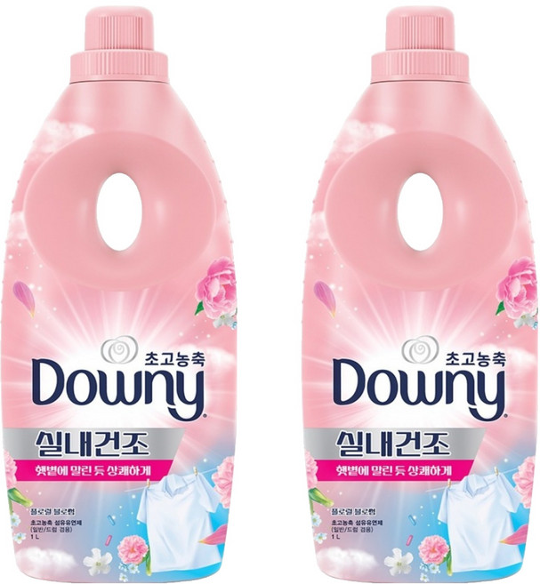 다우니 실내건조 초고농축 섬유유연제 플로럴 블로썸 본품, 1L, 1개입, 2개