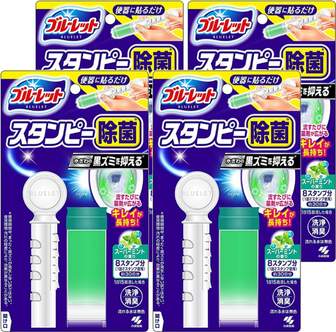 KOBAYASHI 小林製藥 BLUELET 馬桶清潔芳香凍 薄荷綠, 28g, 4組