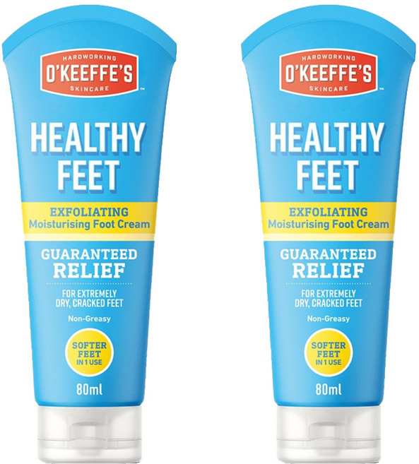 오킵스 헬시피트 익스폴리에이팅 모이스처라이징 풋 크림, 1개입, 2개, 80ml