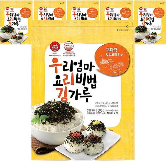 바다모아 우리엄마 요리비법 김가루, 500g, 6개