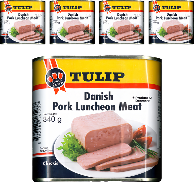 TULIP 豬肉餐肉, 340g, 5罐