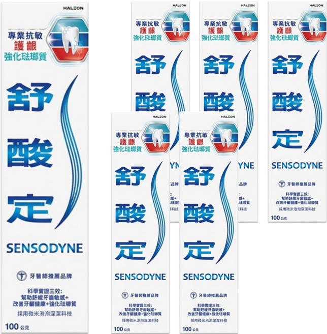 SENSODYNE 舒酸定 專業抗敏護齦強化琺瑯質牙膏, 6個, 100g