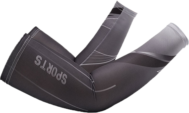 冰絲運動袖套 2個, 黑色, 1組