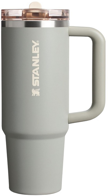 STANLEY 台灣公司貨 防漏吸管隨手杯, 880ml, 鼠尾草灰, 1個