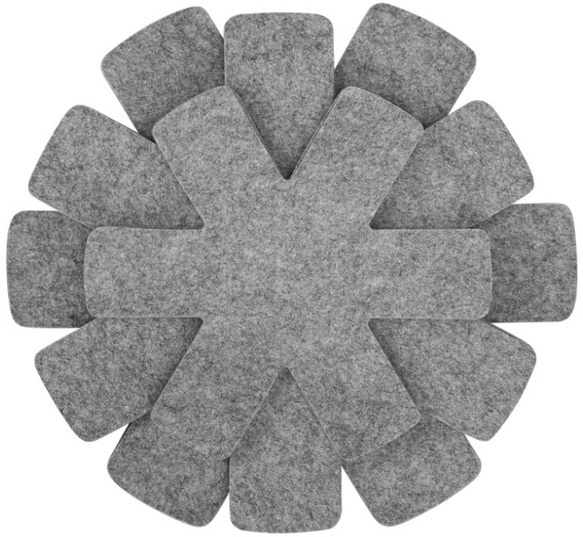 나홈 후라이팬 보호패드 3종 세트, 그레이, 1세트