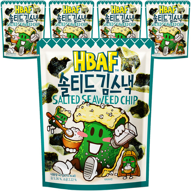 HBAF 海鹽口味炸海苔脆片, 40g, 5個