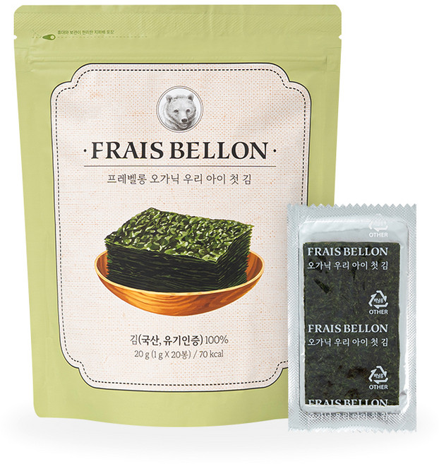 프레벨롱 오가닉 우리 아이 첫 김, 20g, 1개