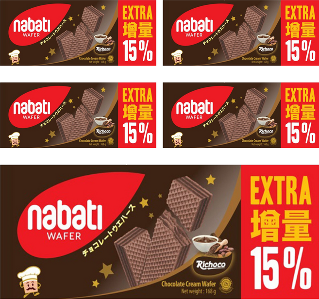 nabati 巧克力風味威化餅, 168g, 5包