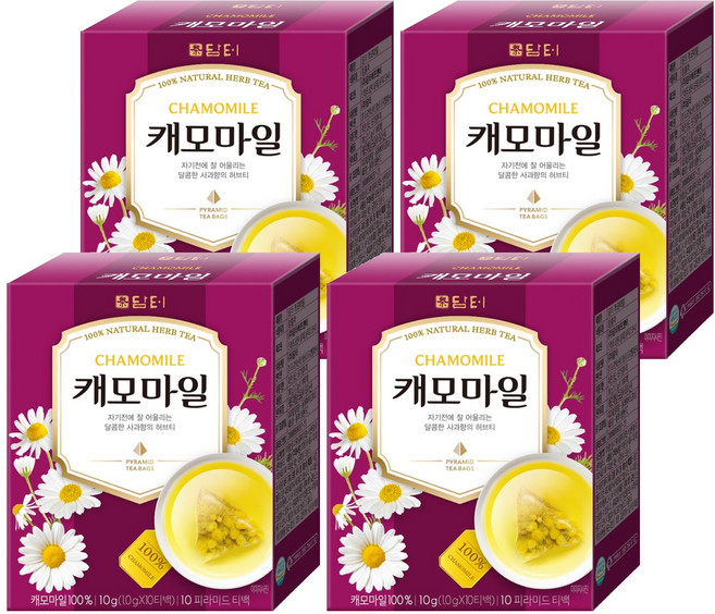 담터 캐모마일 삼각티백, 1g, 10개입, 4개