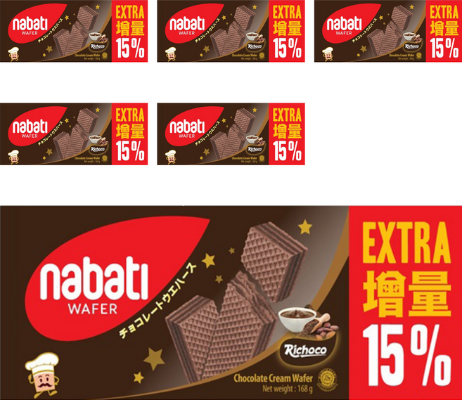 nabati 巧克力風味威化餅, 168g, 6包