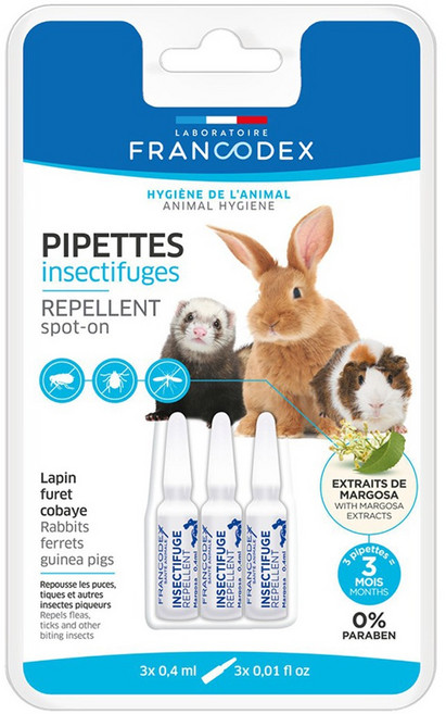 FRANCODEX 法典 小動物蟲蟲終結者 外用 L 3入, 1.2ml, 1組