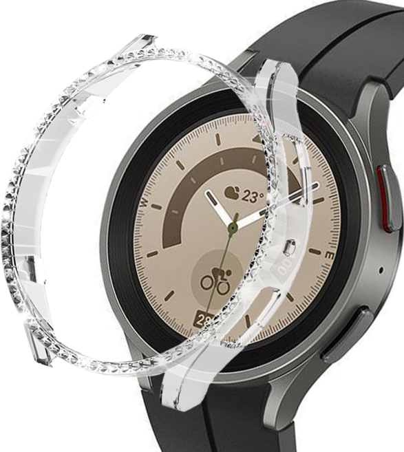 루아러블 갤럭시워치 보호 큐빅 케이스, 투명, 1개