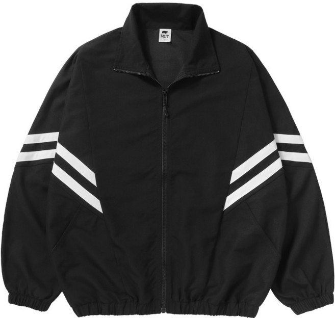 엠씨티 남녀공용 더블라인 오버핏 바람막이 자켓