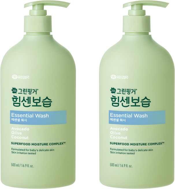 그린핑거 힘센보습 에센셜 워시, 500ml, 2개