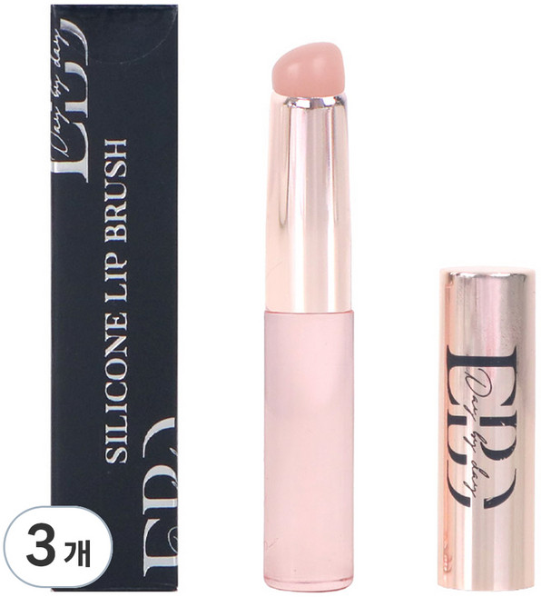 Daybyday 실리콘 립 브러쉬, 3개, 투명