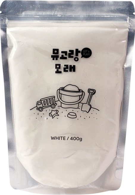 뮤고랑 모래, 화이트, 400g, 1개