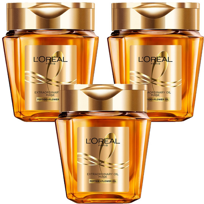 로레알파리 엑스트라오디네리 오일 실크 마스크팩, 250ml, 3개