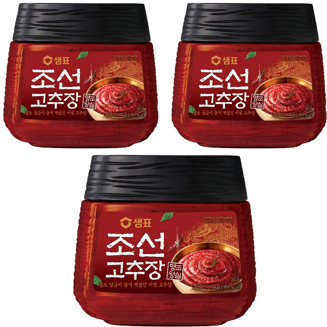 샘표 조선 고추장, 1kg, 3개