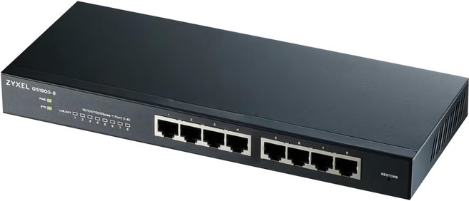 ZYXEL 智慧型網管8埠Gigabit交換器, GS1900-8(Rev.B1), 1個