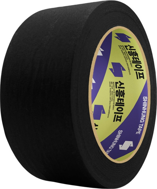 신흥테이프 마스킹 테이프 검정 48mm x 40m, 1개