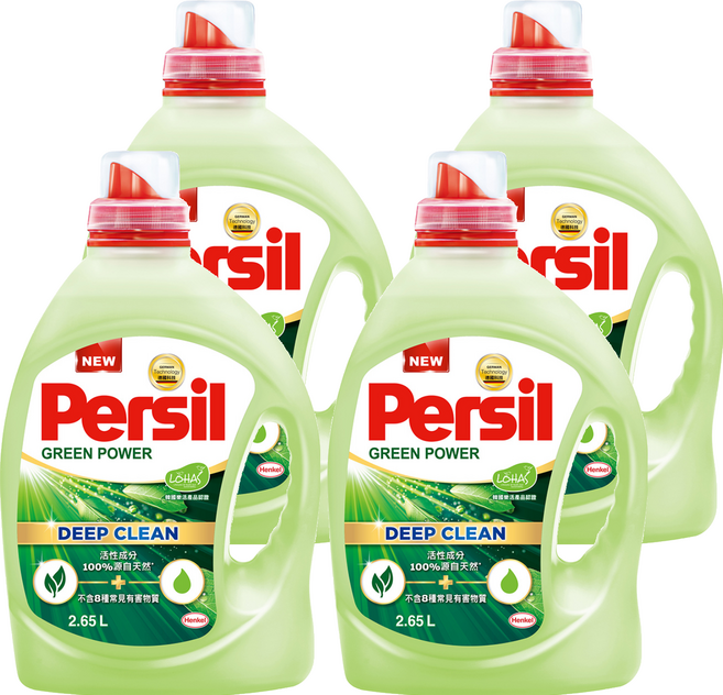Persil 寶瀅 台灣公司貨 植純粹洗衣凝露, 2.65L, 1桶, 4桶