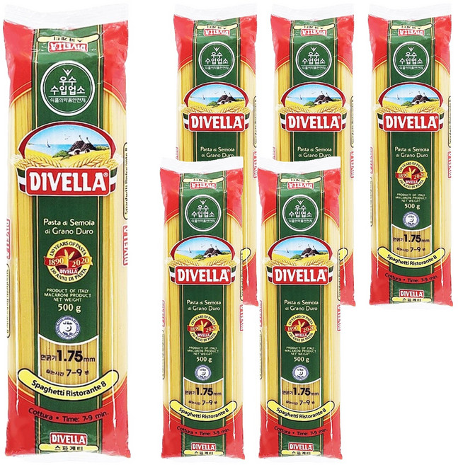 디벨라 스파게티, 500g, 6개