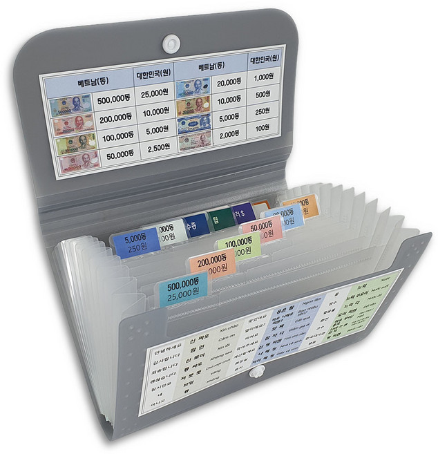 벨리안 베트남 동지갑 + 현금생활 스티커 세트