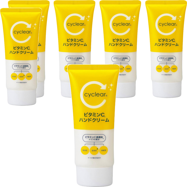 KUMANO 熊野油脂 cyclear 維他命C 酵素護手霜, 80ml, 6條