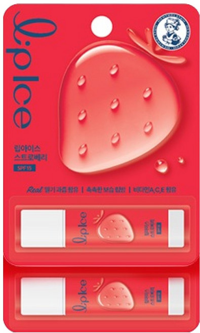 립아이스 립밤, 스트로베리, 3.5g, 2개