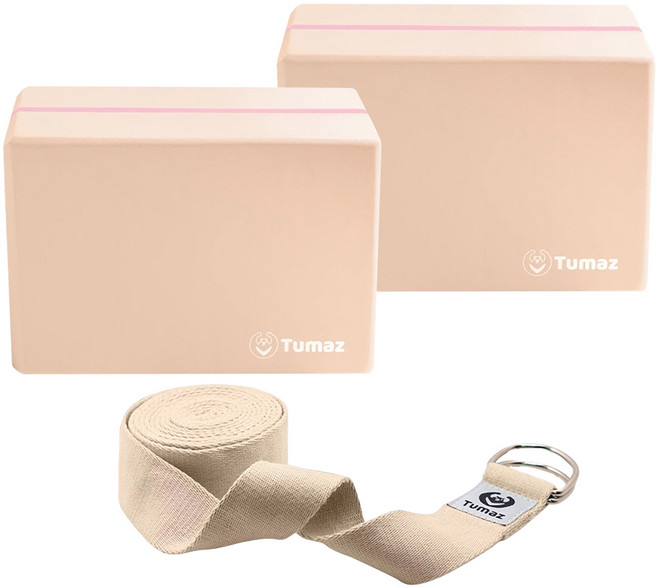 Tumaz 月熊 EVA瑜珈磚繩組, 落日色, 1組