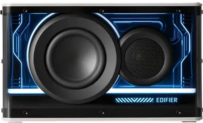 에디파이어 데스크탑 투명 25W 블루투스 스피커, QD25, 화이트