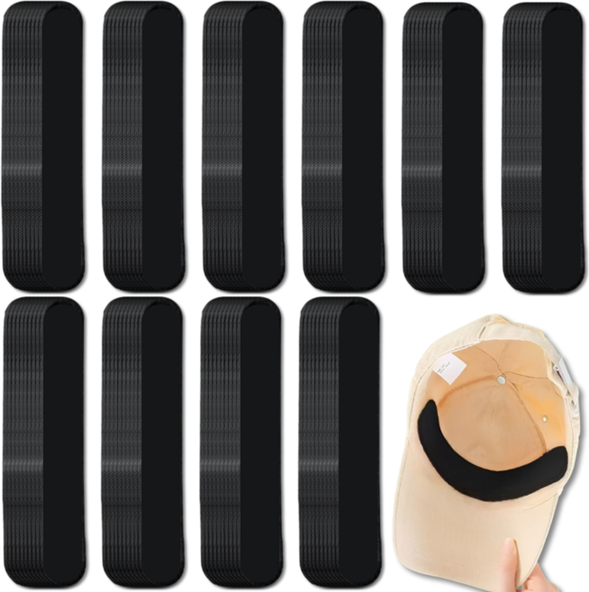 조앤제이 대용량 간편 오염방지 모자 캡가드 땀흡수패드, 클린블랙, 100개