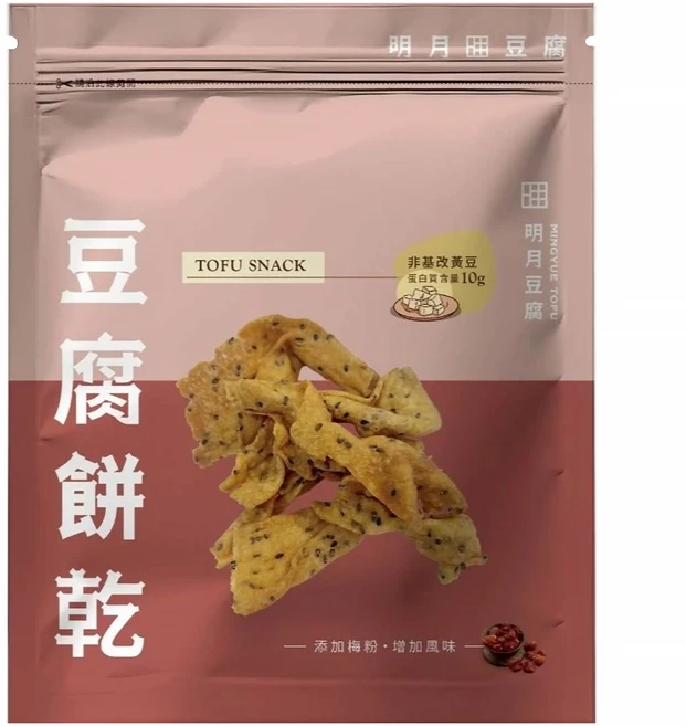 明月豆腐 豆腐餅乾 梅粉, 150g, 1包