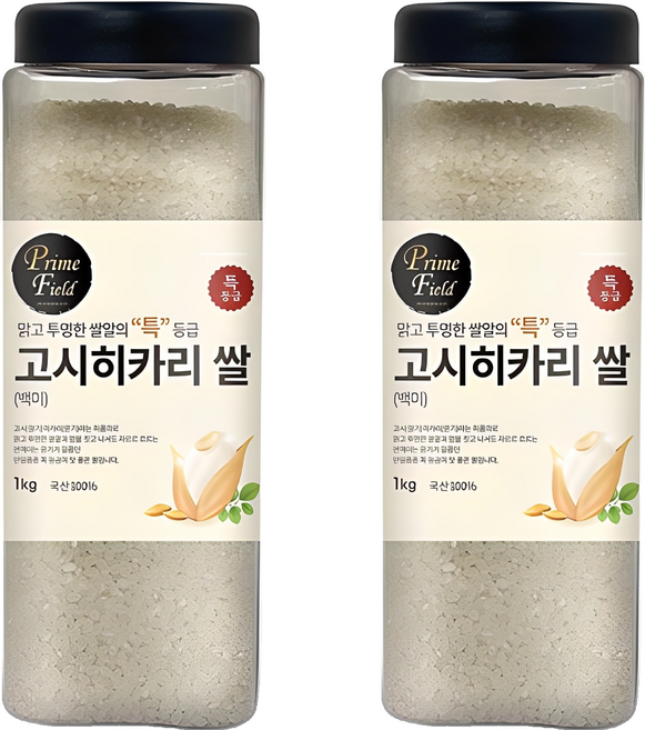 Prime Field 2026년산 햅쌀 고시히카리 백미 특등급, 1kg, 2개