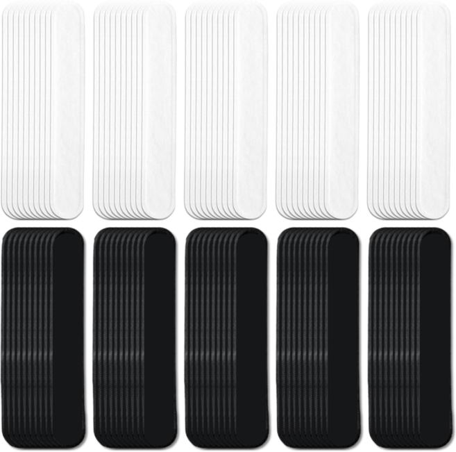 조앤제이 대용량 간편 오염방지 모자 캡가드 땀흡수패드, 클린화이트 + 클린블랙, 100개