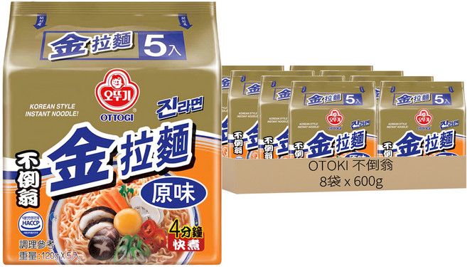 OTOKI 不倒翁 金拉麵 原味 120g, 40包