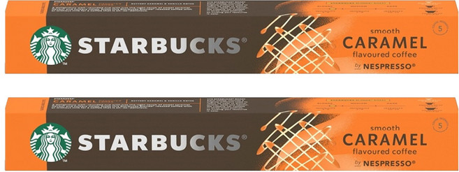 STARBUCKS 星巴克 順滑焦糖風味膠囊咖啡 Nespresso咖啡機適用, 5.1g, 10顆, 2盒