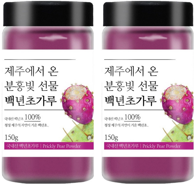 PUREUNBIN 濟州島仙人掌果實粉, 150g, 2個