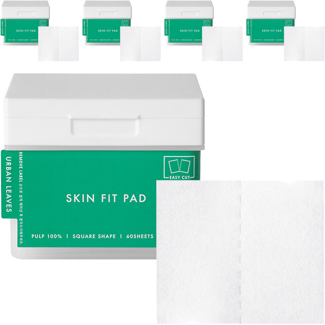 어반리브즈 스킨핏 패드 사각, 5개, 60매입