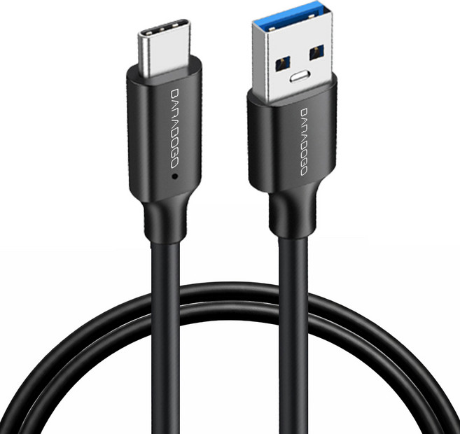 바라보고 USB3.2 C타입 고속충전케이블 10Gbps, 200cm, 블랙, 1개