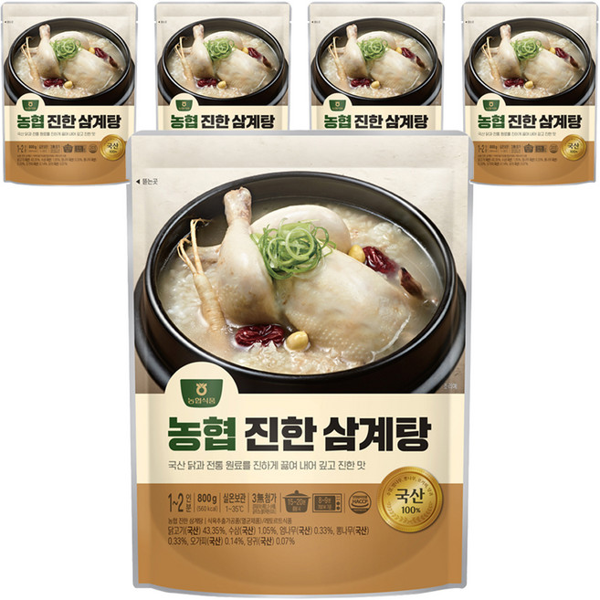 농협 진한 삼계탕, 5개, 800g