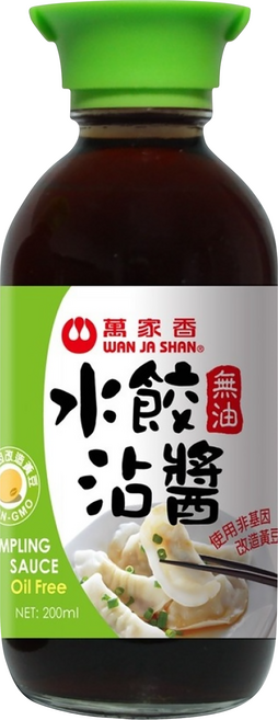 萬家香 無油水餃沾醬, 200ml, 1瓶