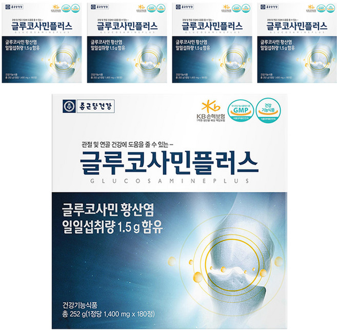 종근당건강 글루코사민 플러스, 180정, 5개