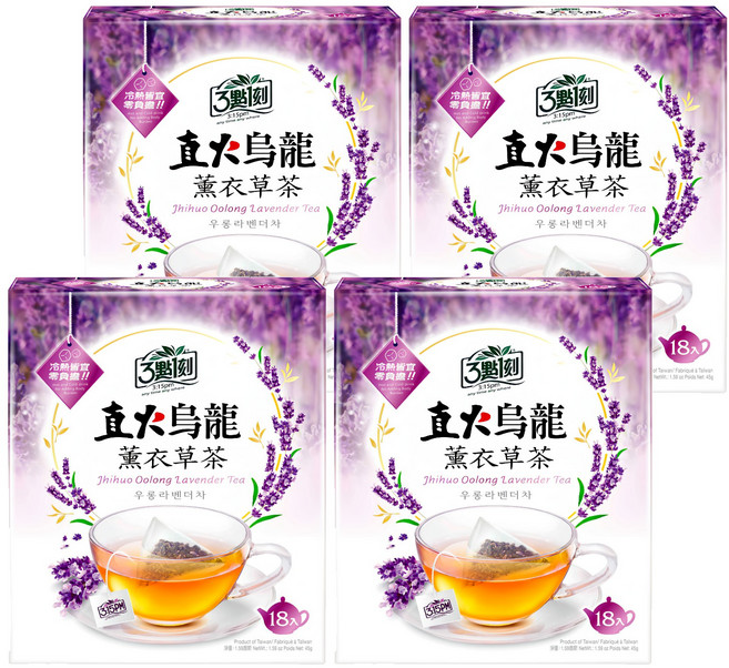 3點1刻 直火烏龍 薰衣草茶, 2.5g, 18包, 4盒