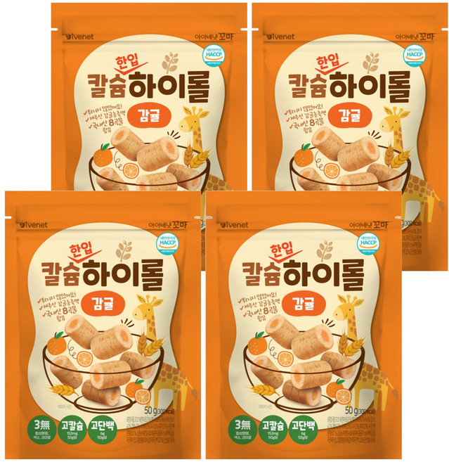 韓國 ivenet 穀物卷, 柑橘風味, 50g, 4包