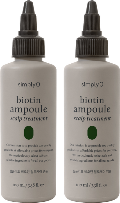 심플리오 비오틴 탈모케어 헤어앰플, 2개, 100ml