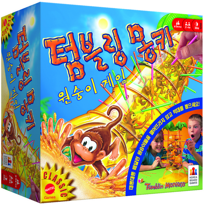 마텔게임 텀블링몽키 균형잡기 게임, 혼합색상, 1개