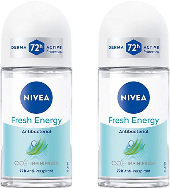 NIVEA 妮維雅 止汗爽身乳液 清新舒涼, 50ml, 2件